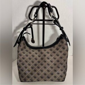Dooney & Bourke Signature Monogram Hobo Shoulder Bag - Classic DB Logo